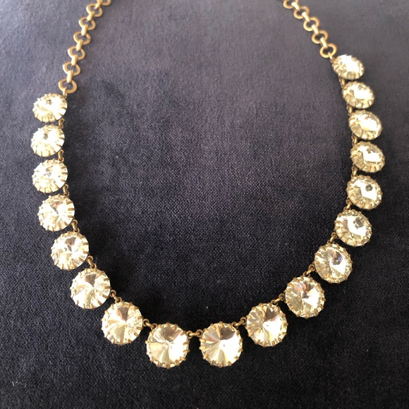 J CREW Rhinestone/Crystal and Gold Statement Necklace. - Picture 11 of 11
